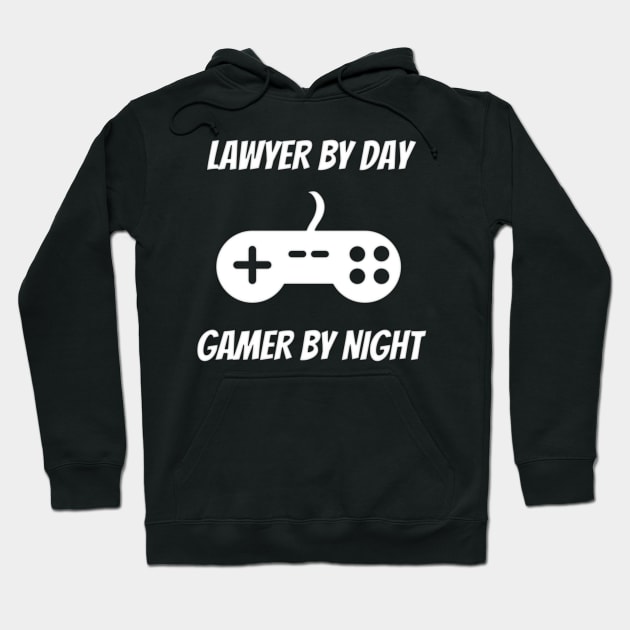 Lawyer By Day Gamer By Night Hoodie by Petalprints